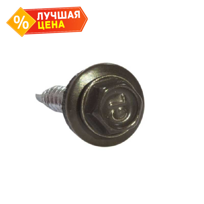 Саморез кровельный Daxmer 4,8х70 RAL 8019 (100) сверло №1