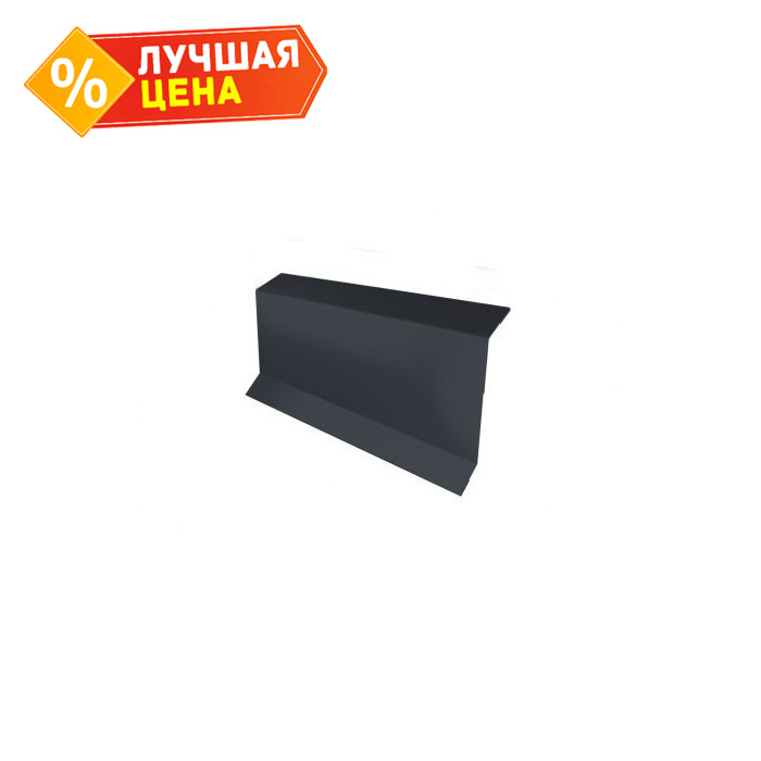 Планка примыкание в штробу 60 0,45 Drap RAL 9005 черный