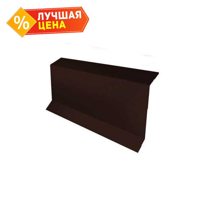 Планка примыкание в штробу 60 Grand Line 0,5 Velur RAL 8017 шоколад