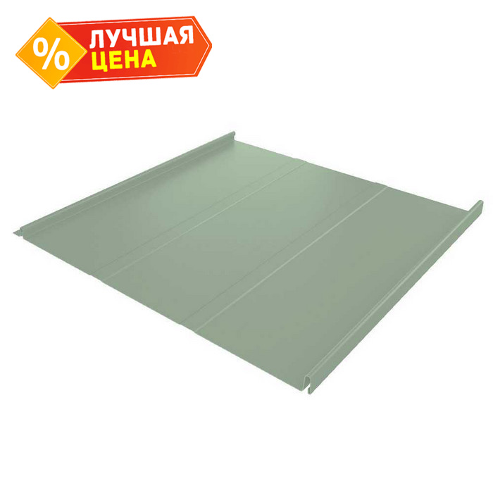 Фальцевая кровля Фальц двойной стоячий Grand Line 0,45 Полиэстер RAL 6019 Бело-Зеленый