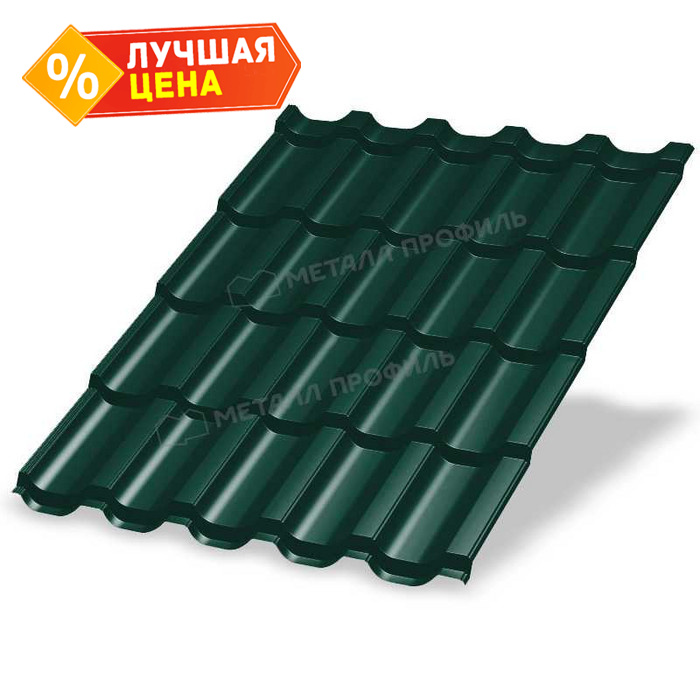 Металлочерепица Металл-Профиль Трамонтана-XL 0,5 PURMAN® RAL 6005 Зеленый мох