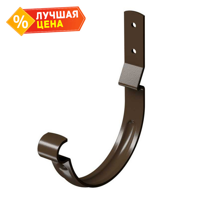 Карнизный крюк короткий (гнутый) STAL PREMIUM, каштан