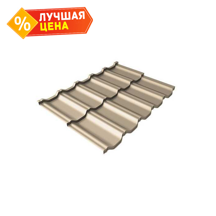 Металлочерепица Grand Line Kvinta Uno 0,5 Satin RAL 1015 Светлая слоновая кость