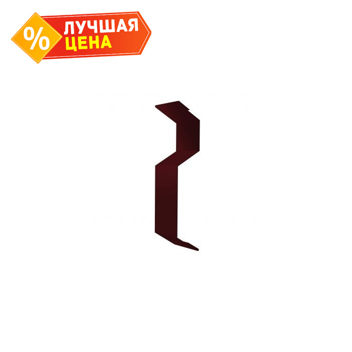 Планка примыкания внакладку 25х17х35х17 0,5 GreenСoat Pural с пленкой RR 29 красный (RAL 3009 оксидно-красный)