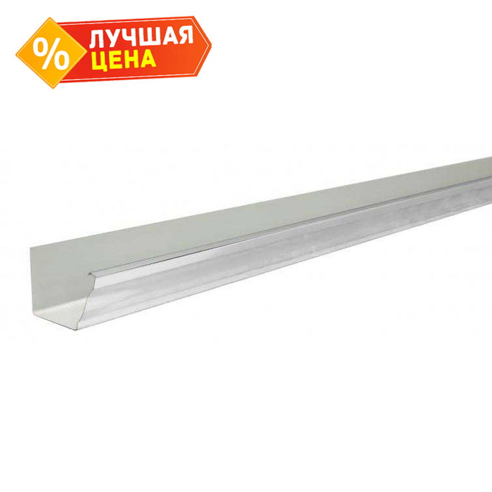 Желоб прямоугольный Optima 127мм 2,5м RAL 9003