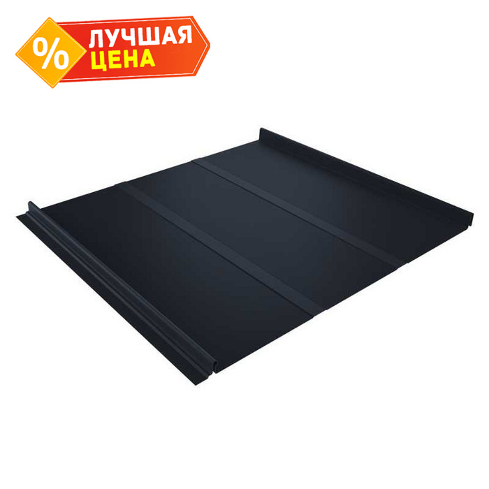 Фальцевая кровля Кликфальц Line Grand Line 0,5 Velur X RAL 7024 Мокрый Асфальт