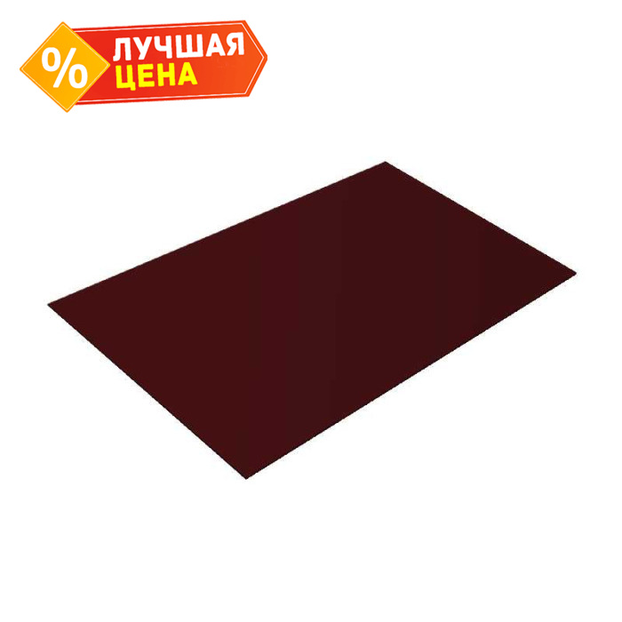 Плоский лист 0,5 Satin с пленкой RAL 3005 красное вино