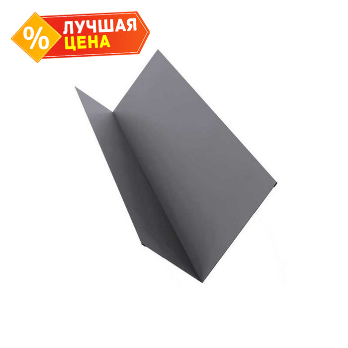 Планка примыкания 90х140 0,5 Satin с пленкой RAL 7004 сигнальный серый