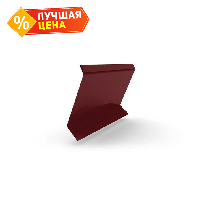 Планка примыкание в штробу 60 0,5 Satin с пленкой RAL 3009 оксидно-красный