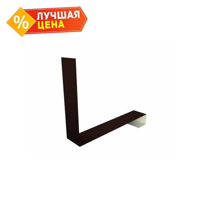 Планка примыкание нижнее к трубе фальц 0,45 PE с пленкой RAL 8017 шоколад