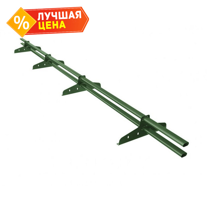 Снегозадержатель Стандарт Т4 d 40х20 RAL 6020 (3м)