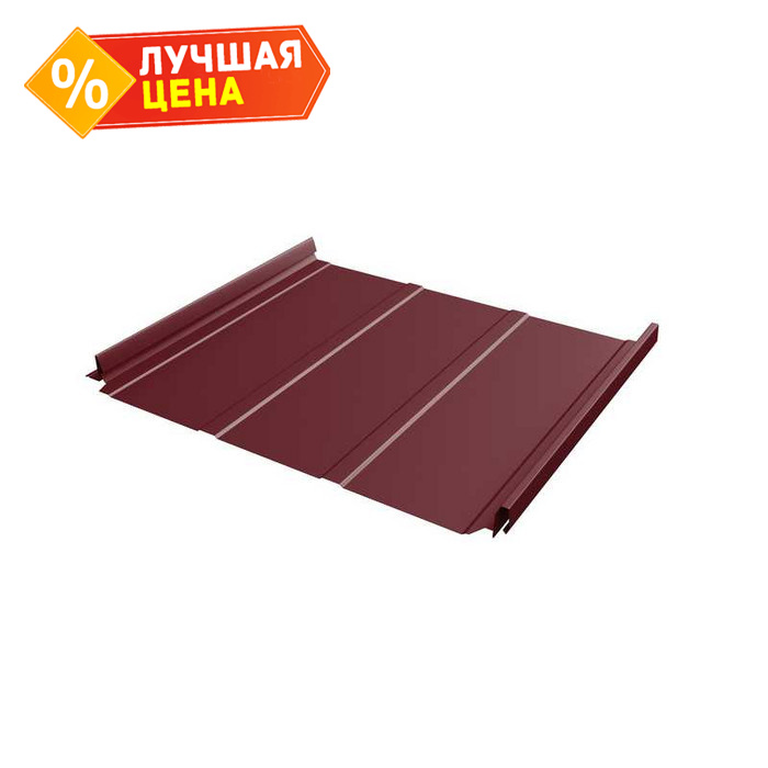 Фальцевая кровля Кликфальц Pro Line Grand Line 0,45 Полиэстер RAL 3005 Красное Вино