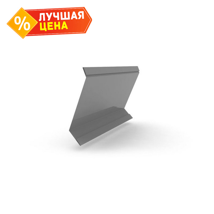 Планка примыкание в штробу 60 0,5 Satin с пленкой RAL 7004 сигнальный серый