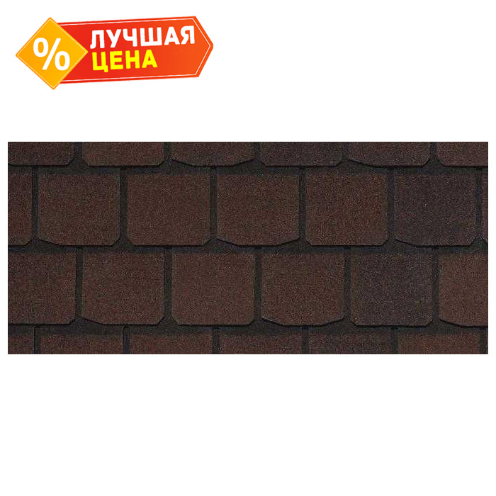 Гибкая черепица CertainTeed Highland Slate Saddle Brown