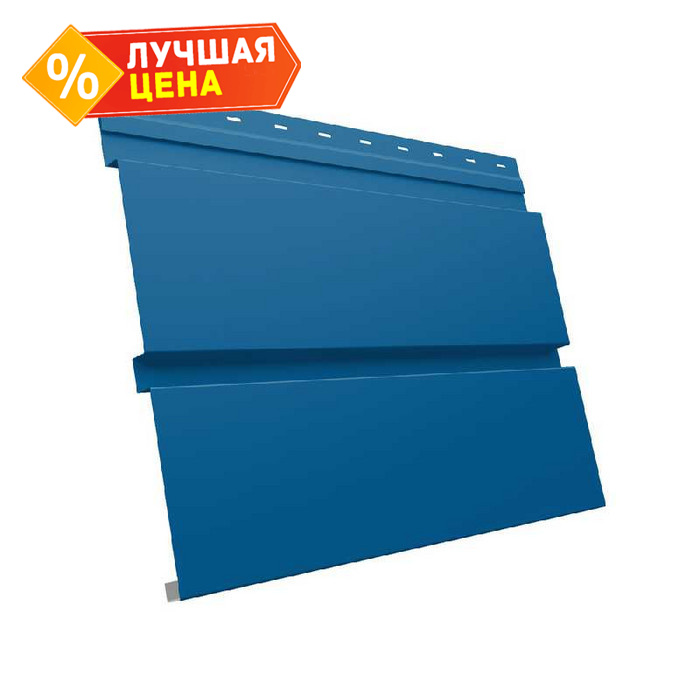 Металлический софит Квадро брус без перфорации 0,5 Satin RAL 5005 сигнальный синий
