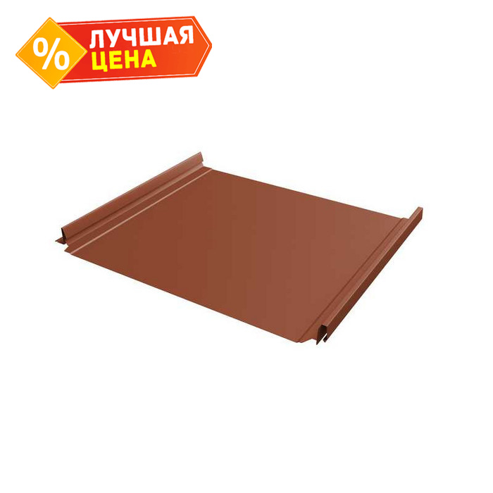 Фальцевая кровля Кликфальц Pro Grand Line 0,5 PurLite Matt RAL 8004 Терракота