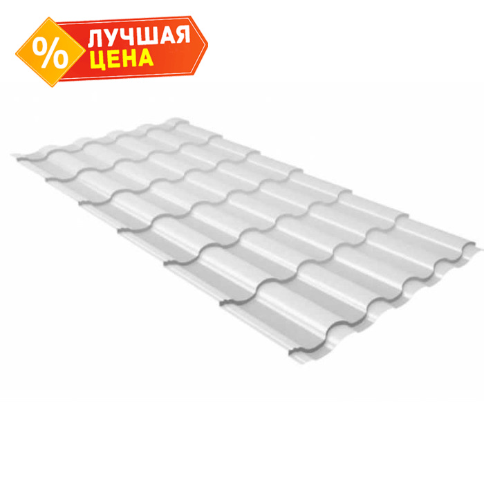 Металлочерепица Grand Line Kredo 0,45 Drap RAL 9003 Сигнальный белый