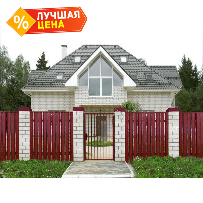 Штакетник Прямоугольный Grand Line 0,45 Print-double Elite Golden Wood Golden Wood | 1.8 м