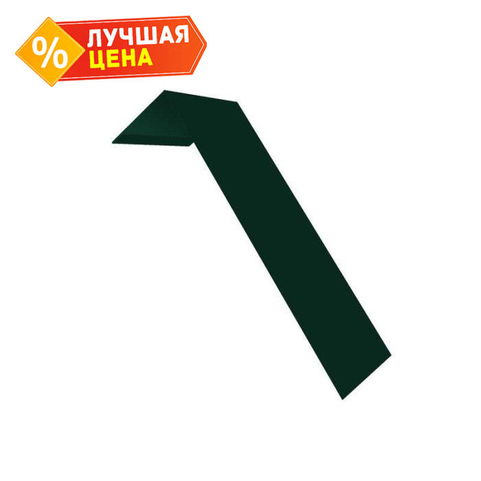 Планка лобовая/околооконная простая 190х50 0,5 Velur RAL 6005 зеленый мох