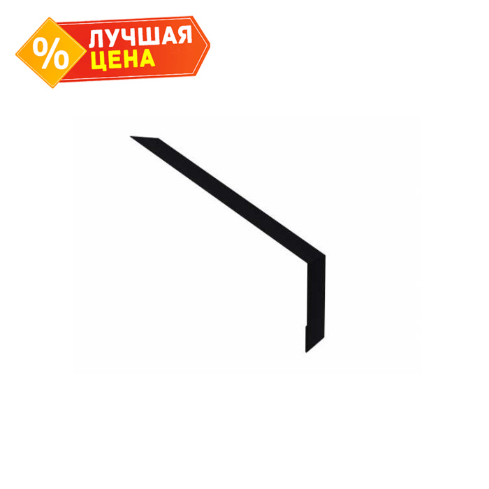 Планка капельник 135х50 0,45 Drap RAL 9005 черный