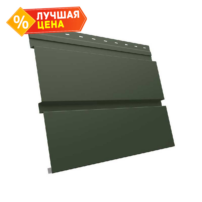 Металлический софит Квадро брус без перфорации 0,5 Velur RAL 6020 хромовый зеленый