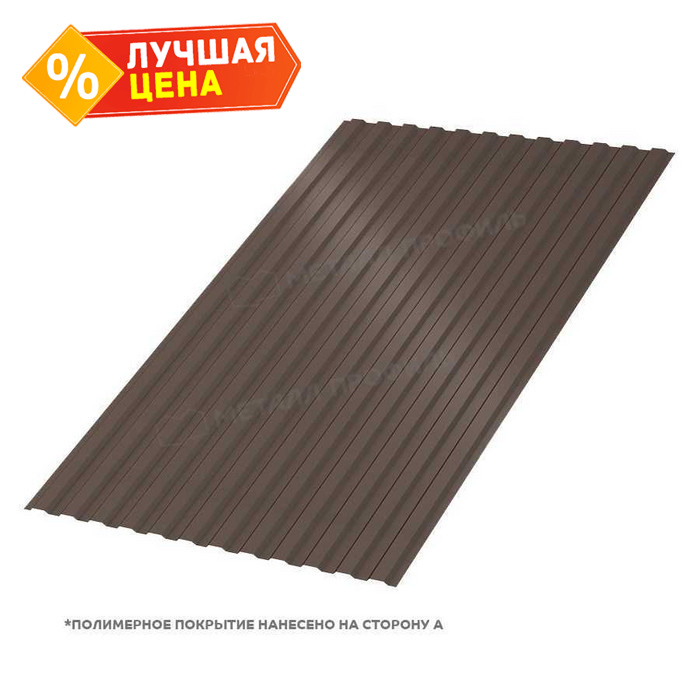 Профлист Металл Профиль МП10 0.5 VALORI Brown, Коричневый B