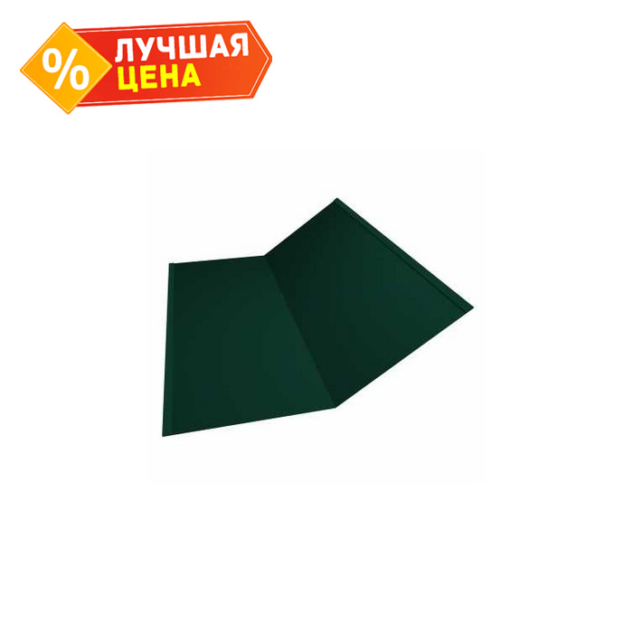 Планка ендовы нижней Grand Line 300х300 0,5 Quarzit RAL 6005 зеленый мох