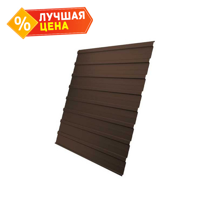 Профлист Grand Line C10A 0.5 GreenCoat Pural BT, matt RR 887 Шоколадно-коричневый