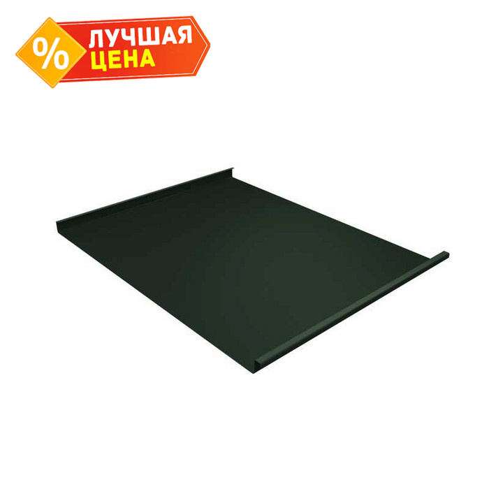 Фальцевая кровля Фальц двойной стоячий Grand Line 0,5 Velur X RAL 6020 Хромовая