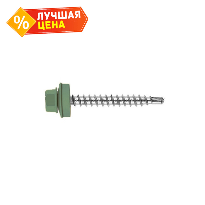 Саморез кровельный Daxmer 4,8х70 RAL 6033 (100) сверло №1