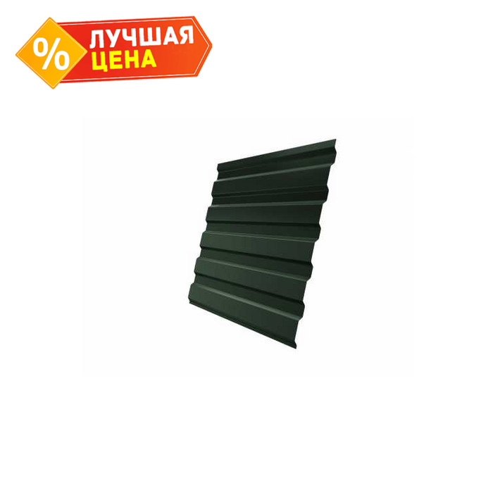 Профлист Grand Line C20А 0.5 Velur с пленкой RAL 6020 ромовая зелень
