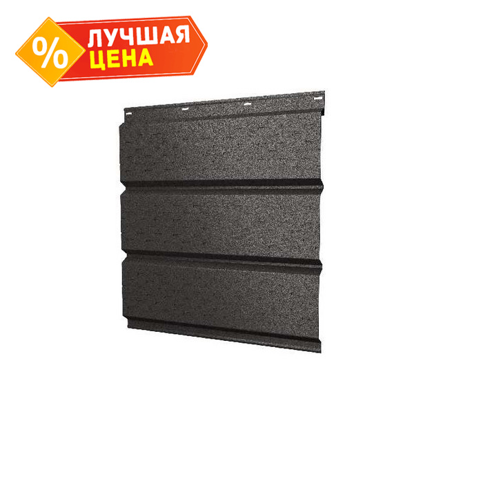 Софит металлический полная перфорация 0,5 GreenCoat Pural BT с пленкой RR 32 темно-коричневый (RAL 8019 серо-коричневый)