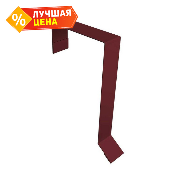 Планка торцевая фальц 65х97 0,5 Satin с пленкой RAL 3005 красное вино