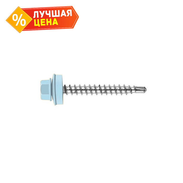 Саморез кровельный Daxmer 4,8х50 RAL 6034 (150) сверло №1