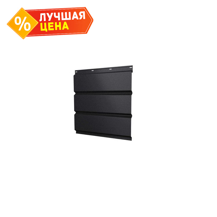 Софит металлический без перфорации 0,5 PurPro Matt 275 с пленкой RAL 9005 черный