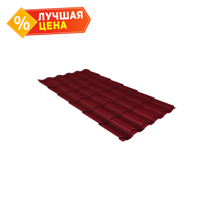 Металлочерепица Grand Line Kredo 0,45 Drap ST RAL 3005 Красное вино