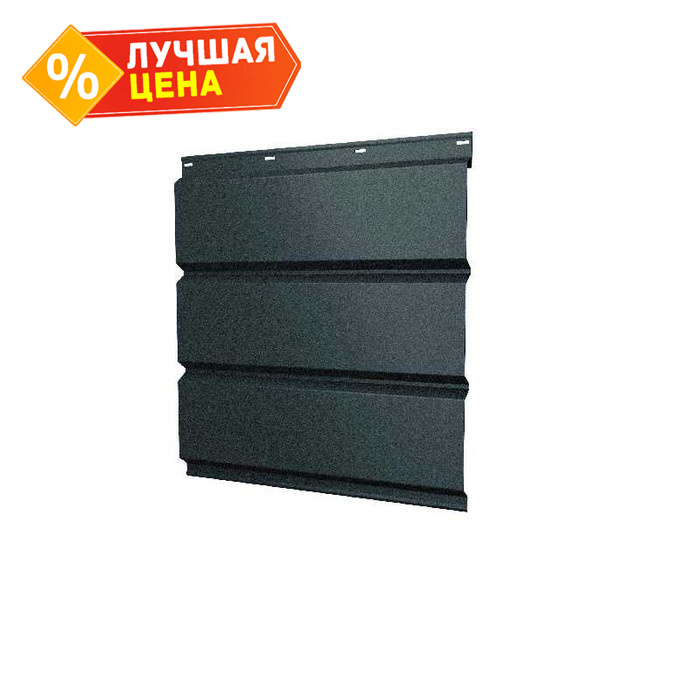 Софит металлический без перфорации 0,5 GreenCoat Pural matt с пленкой RR2Н3 (RAL 7016 антрацитово-серый)