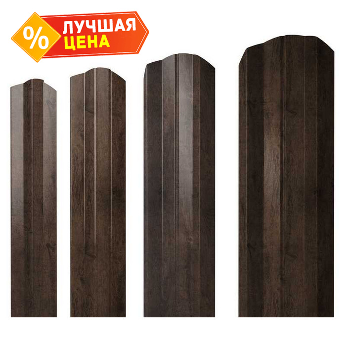 Штакетник для забора М-образный А фигурный Grand Line 0,45 Print Premium Antique Wood Antique Wood