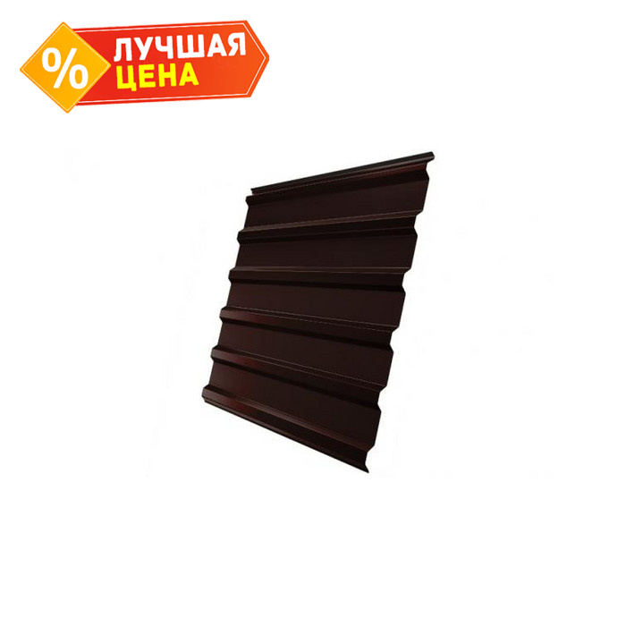 Профлист Grand Line C20R 0.5 GreenCoat Pural BT, matt RR 887 Шоколадно-коричневый