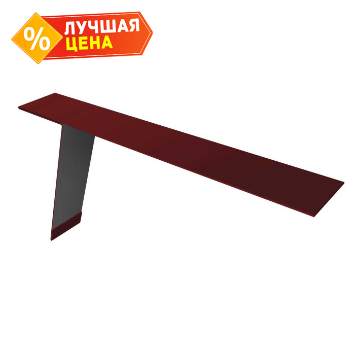 Планка карнизная фальц 130х80 0,5 Satin Мatt RAL 3005 красное вино