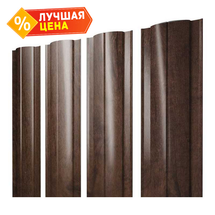 Штакетник Круглый Grand Line 0,45 Print Elite Antique Wood Antique Wood