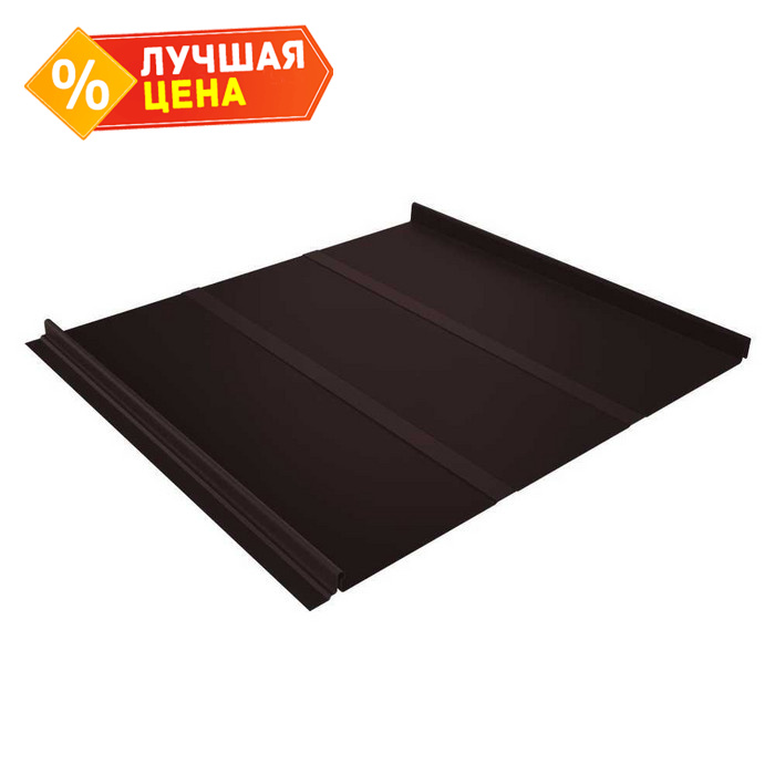 Фальцевая кровля Кликфальц Line Grand Line 0,5 Satin Matt RAL 8017 Шоколад