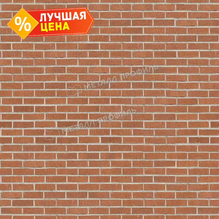 Планка конька плоского 120х120х2000 (ECOSTEEL-01-Кирпич-0.5)