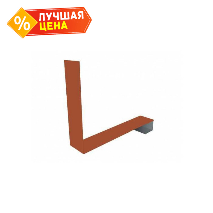 Планка примыкание нижнее к трубе для Кликфальц Pro Grand Line 0,5 Atlas с пленкой RAL 8004 терракота
