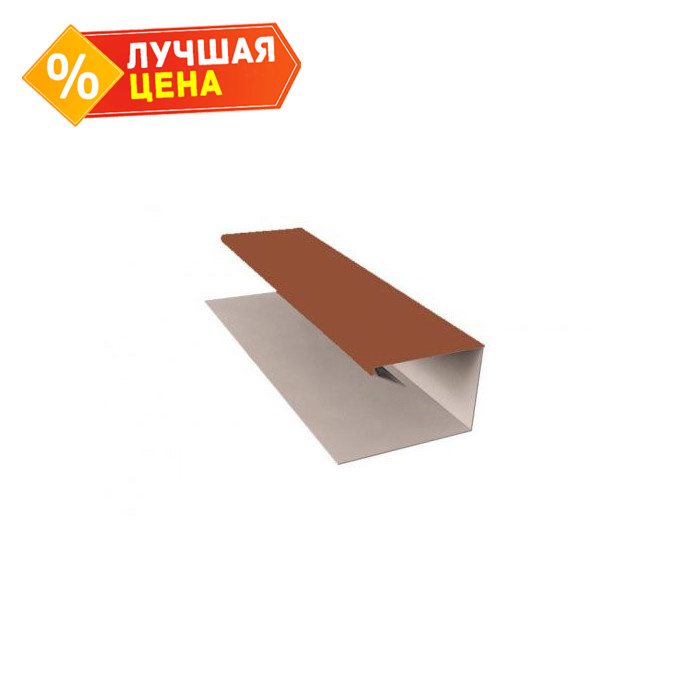 J-Профиль 12мм 0,5 Satin с пленкой RAL 8004 терракота