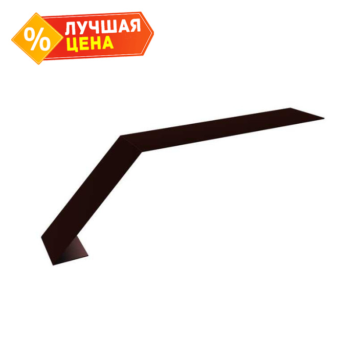Планка капельник 100х60 0,5 Atlas с пленкой RR 32 темно-коричневый