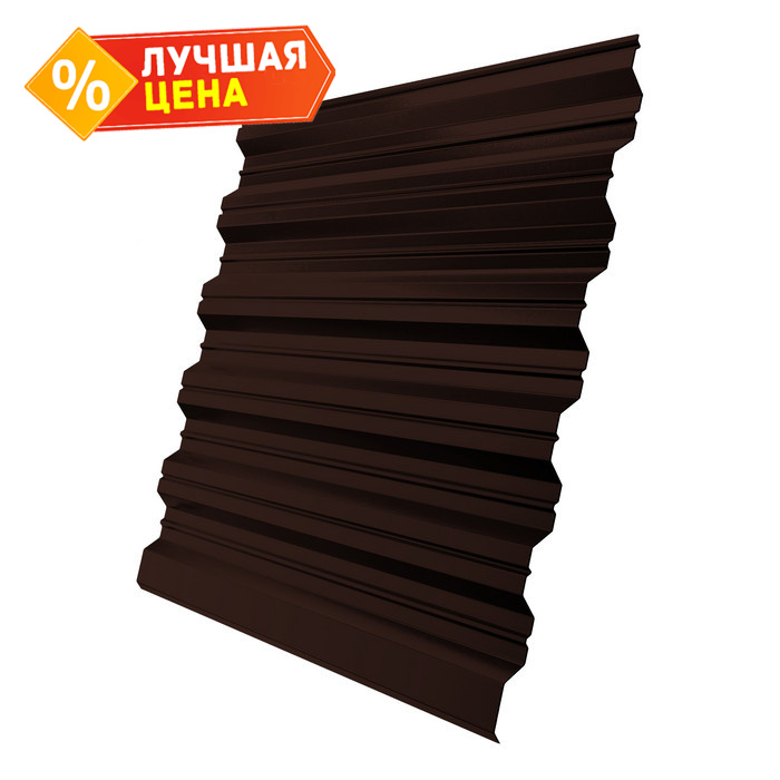 Профлист Grand Line HC35R 0.5 GreenCoat Pural BT, matt RR 887 Шоколадно-коричневый