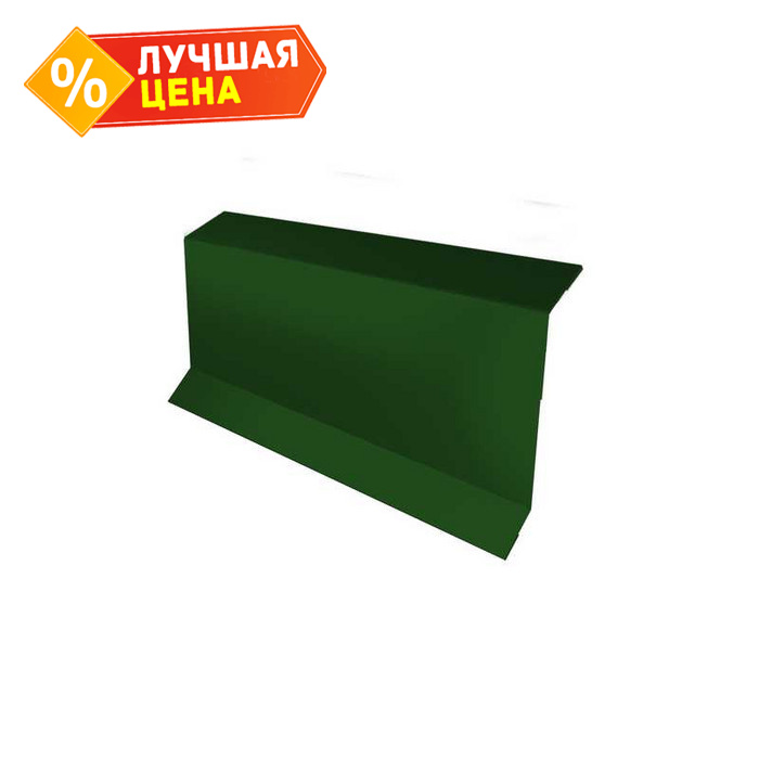 Планка примыкание в штробу 60 0,5 Satin с пленкой RAL 6005 зеленый мох