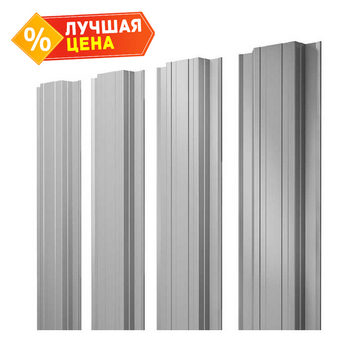 Штакетник Прямоугольный Grand Line 0,45 Drap RAL7004 Сигнальный Серый