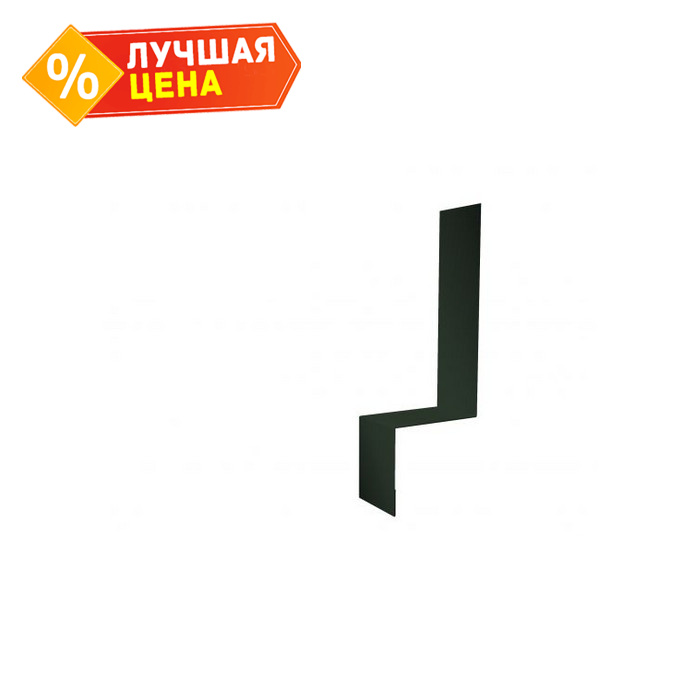 Планка примыкание боковое фальц Grand Line 0,5 GreenCoat Pural BT, matt RR 11 темно-зеленый (RAL 6020 хромовая зелень)